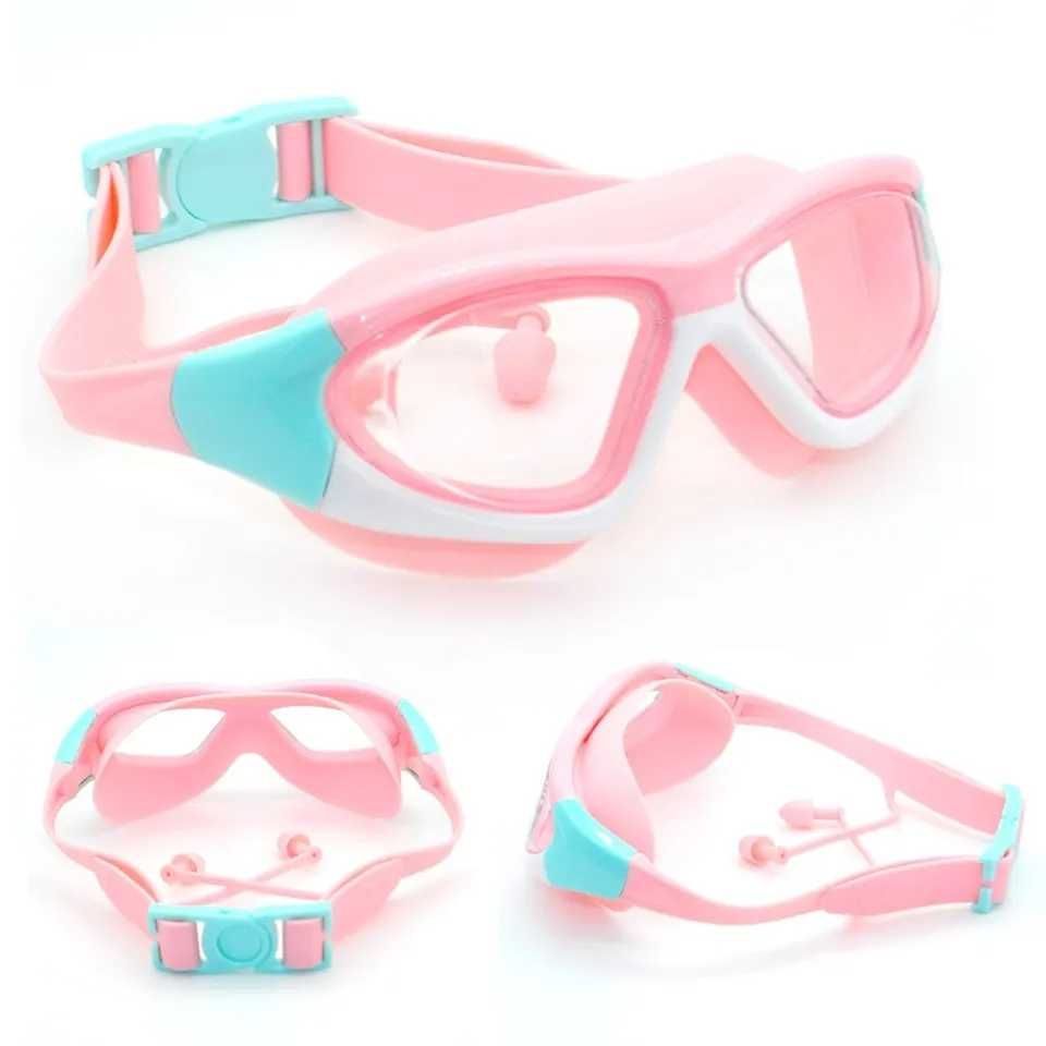 Детская полумаска очки для плавания с берушами