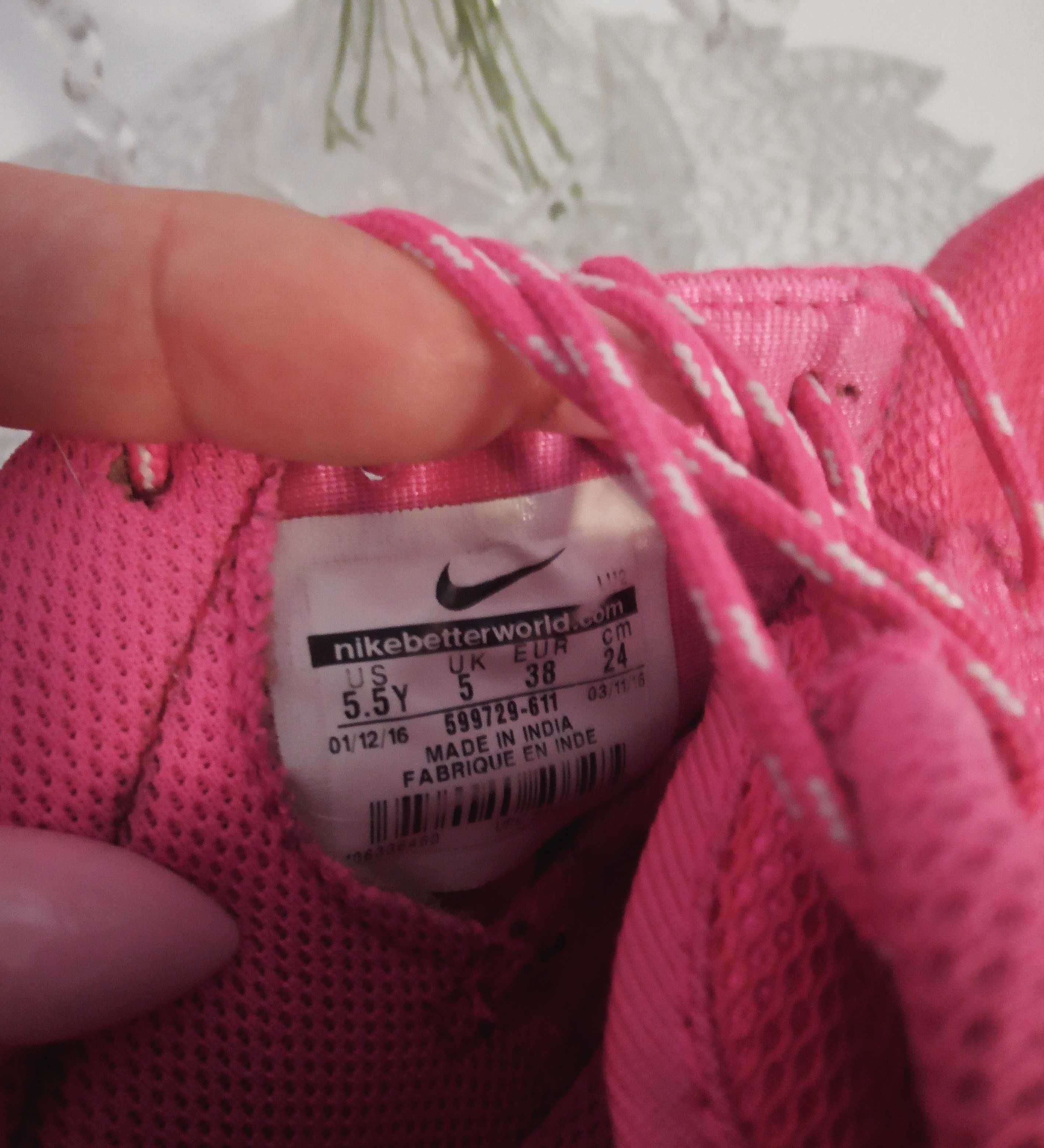 Buty Nike Roshe Run Róż neon 38 , 24 cm
