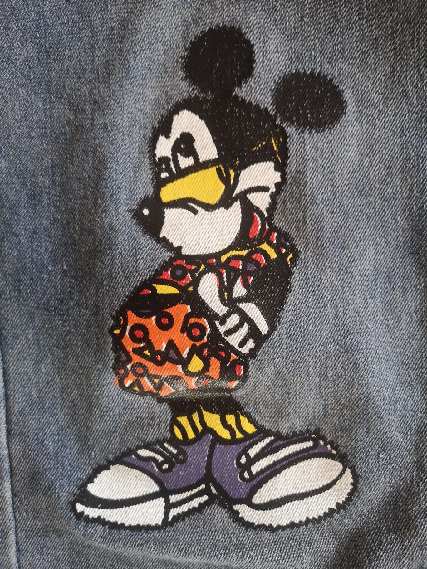 Spodnie jeans Mickey rozmiar L