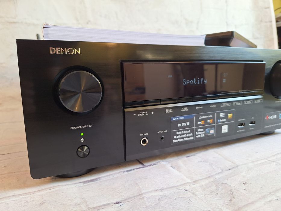 7.2 Denon Avr-X1500H Wi-Fi BT Heos Atmos  Vision Alexa Hdr 4K60p ARC