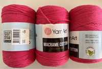 Sznurek do makramy Yarn Art Macrame Cotton róż 3 sztuki