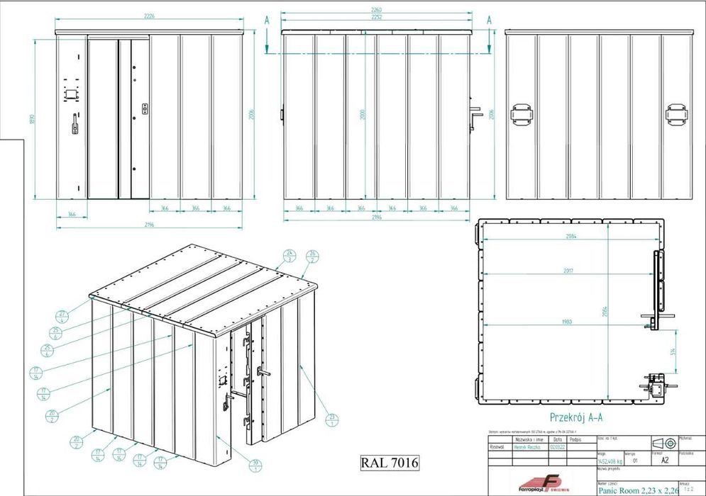 BEZPIECZNY POKÓJ Safe Room/Schronienie dla 8-10 osób