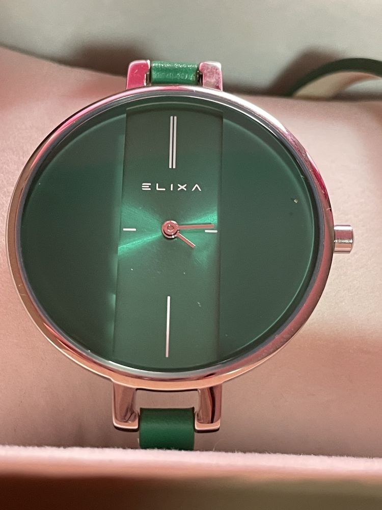 годинник elixa зелені часы наручные