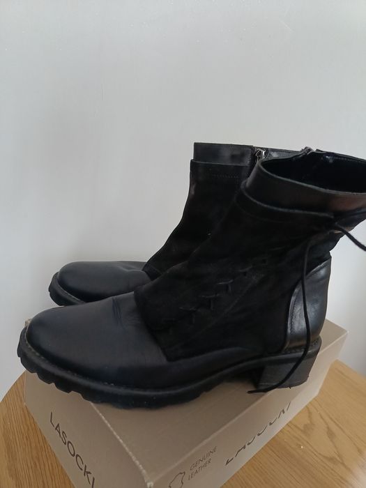 Botki trapery Lasocki skórzane 40