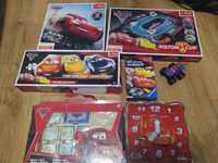 Cars 3 auta McQueen gry puzzle karty zegarek autko