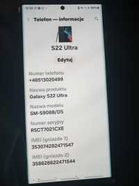 Samsung Galaxy S22 Ultra na gwarancji, NIE OD OPERATORA