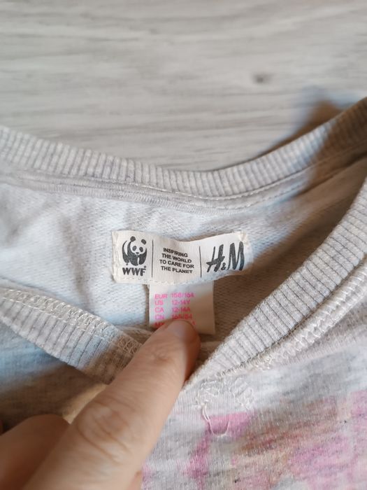 2 x bluza zestaw bluz dziewczęce kangurek z kapturem 158-164 h&M