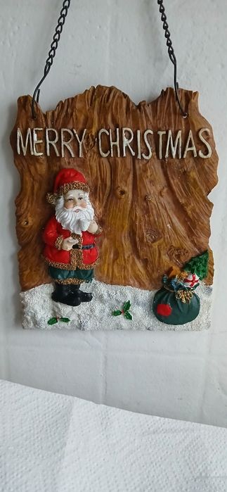 Metalowa zawieszka swiateczna Merry Christmas.