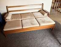 Sofa cama + sofa de 2 lugares em madeira maciça