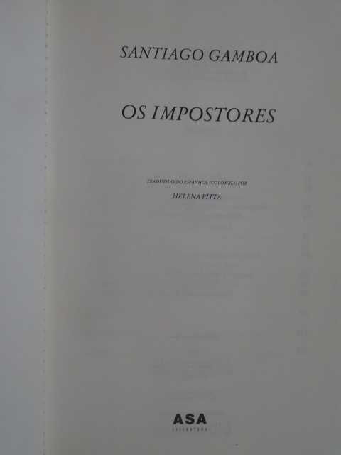 Os Impostores de Santiago Gamboa - 1ª Edição