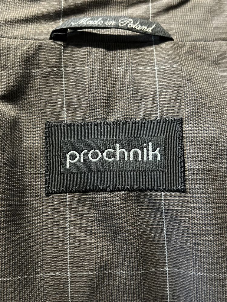 Męski, długi, wiosenno/jesienny płaszcz w kratę firmy Próchnik XXL