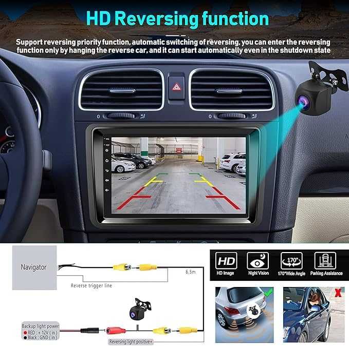 Radio samochodowe z Android 13 do VW Golf 5 Golf 6 Polo Skoda Z RAMKĄ