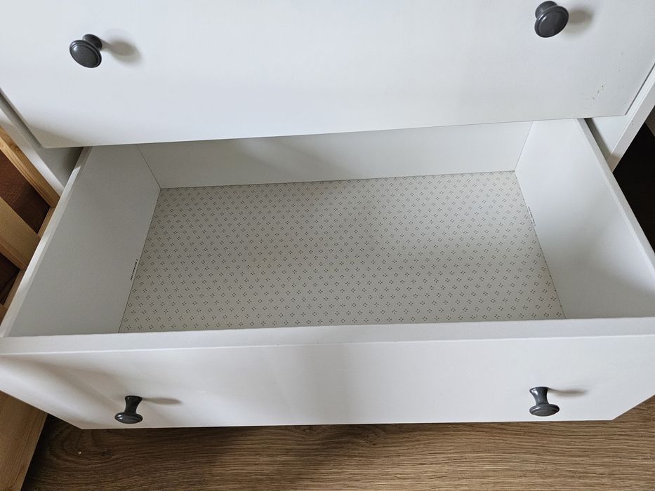 Cómoda Hauga (IKEA) 3 gavetas c/prateleira, branco, 70x116 cm