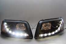 Lampy przednie przód VW T5 Transporter 03-09 LED BLACK Czarne NOWE