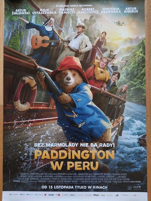 Plakat filmowy ,,Paddington w Peru"