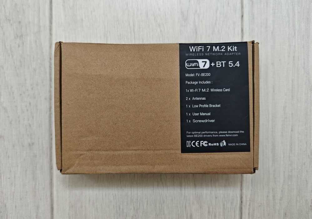Wi-Fi адаптер Fenvi Intel BE200 Wi-Fi 7 802.11be M.2 2.4G/5G/6G BT 5.4