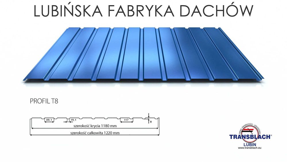 Blacha trapezowa trapez T-8 brąz RAL 8017 0,4 elewacyjna promocja