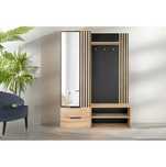(wieszaki,lustro,lamele) Garderoba Lugo 140x200x40