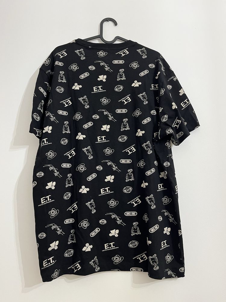 Czarna męska koszulka t-shirt sinsay E.T. XXL