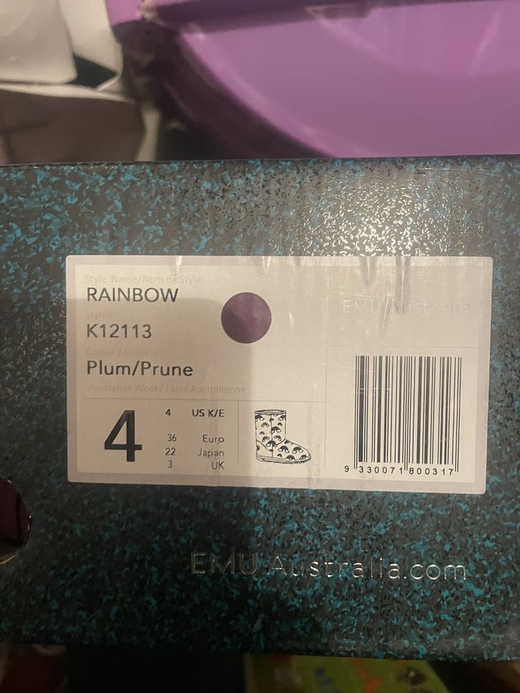 EMU Australia oryginalne r.36 Rainbow plum w tęcze