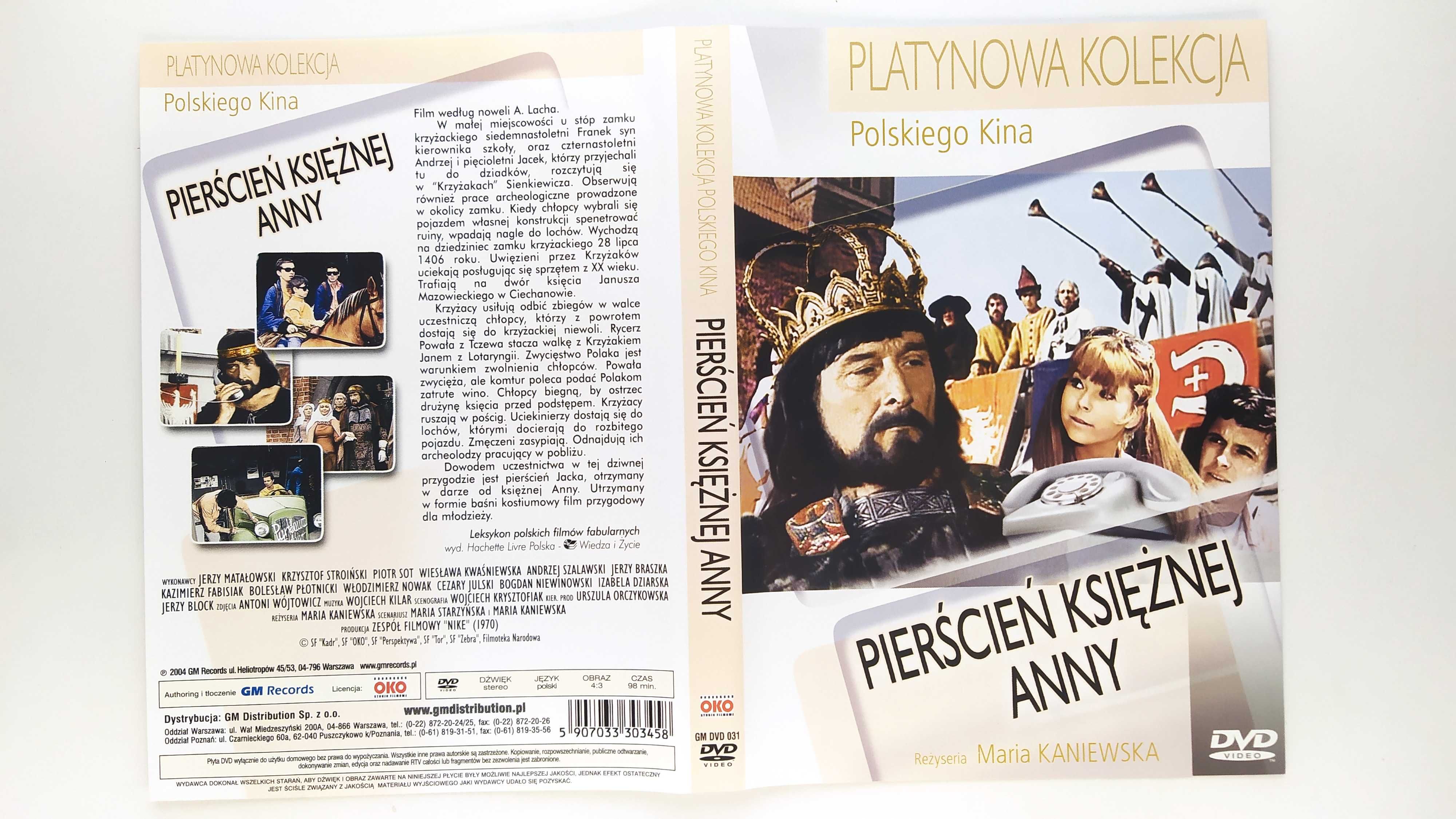 Pierścień księżnej Anny DVD Platynowa Kolekcja Polskiego Kina Kaniewsk