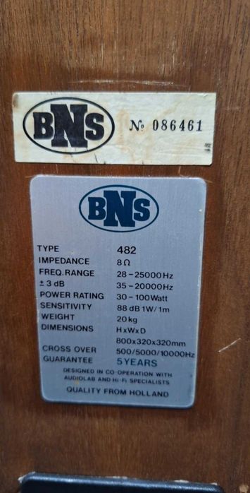 Kolumny BNS 482 konstrukcja 4 drożna zamknięta made in Holland