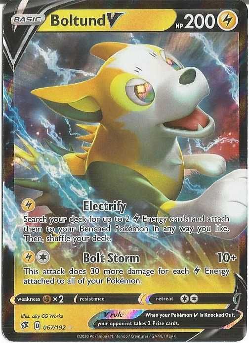 Karta POKEMON Boltund V (RCL 67) Rebel Clash HOLO