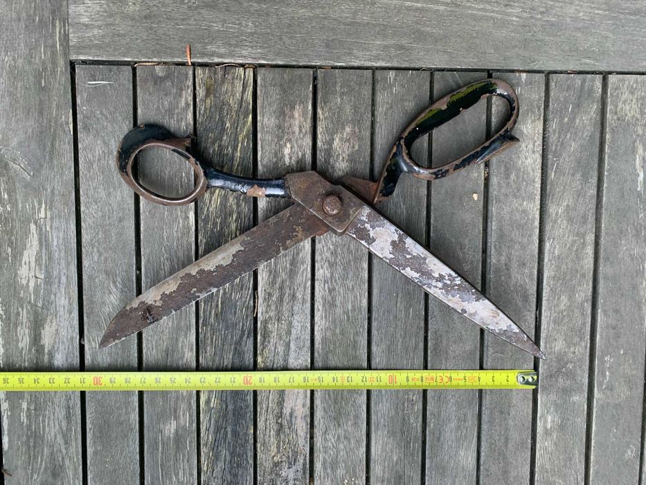 stare nożyce krawieckie, sprawne ostre