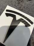 Carbon Tesla model 3 Logo