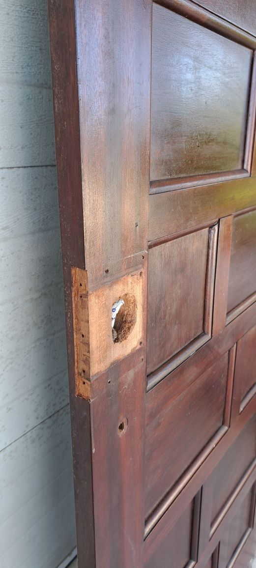 Porta esquerda madeira maciça exótica