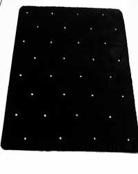 Nowoczesny dywan czarny z kryształkami glamour 120x160