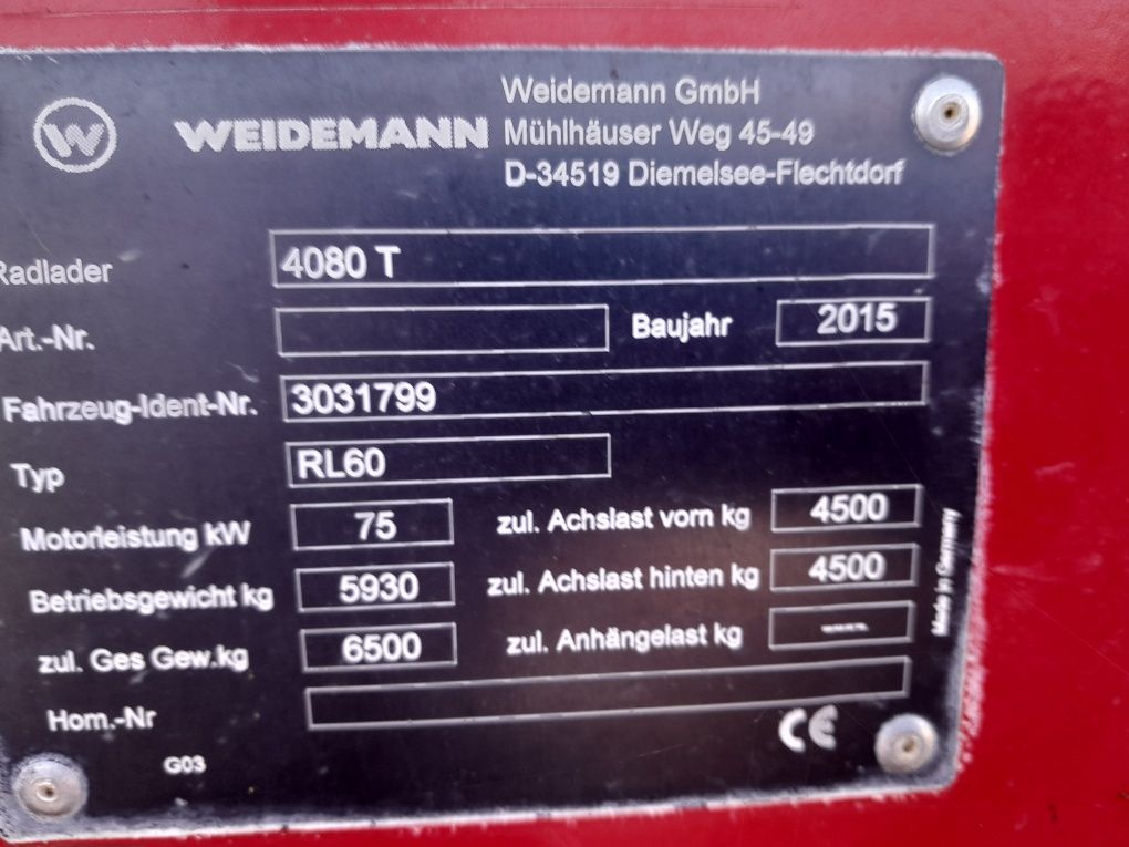 Ładowarka teleskopowa Weidemann 4080 T