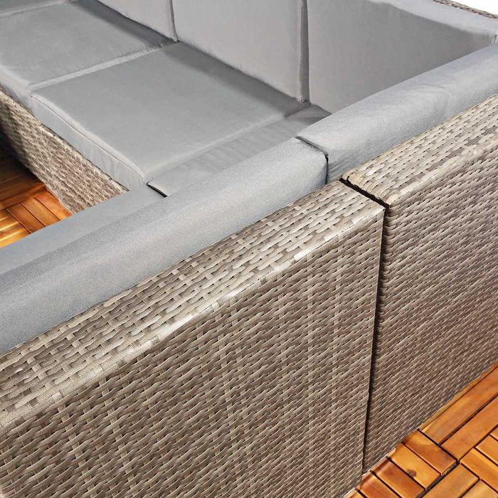 Zestaw mebli ogrodowych  technorattan siwo szary  S1 darmowy kurier