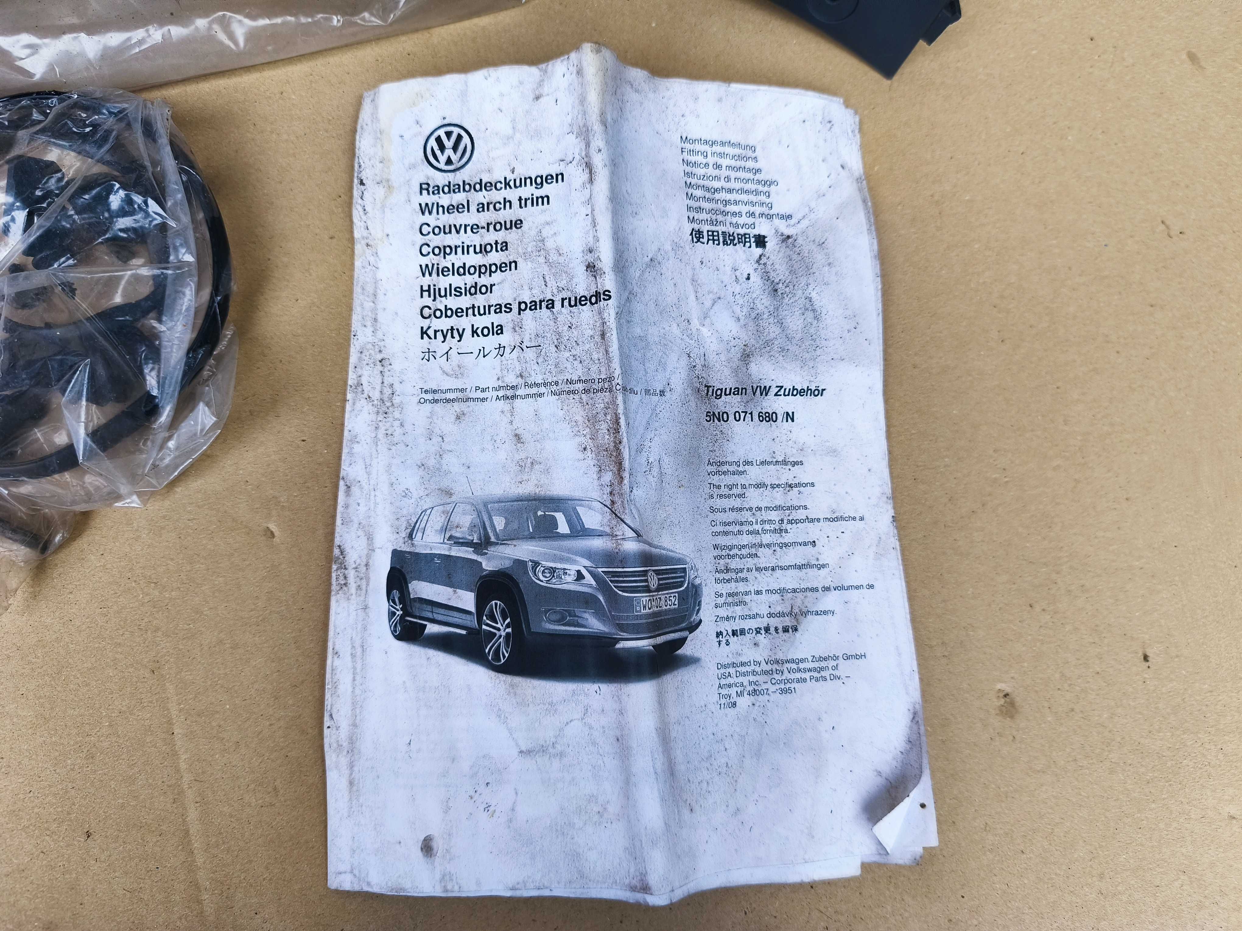 VW TIGUAN I listwy zestaw stylistyczny poszerzający nakładki NOWY