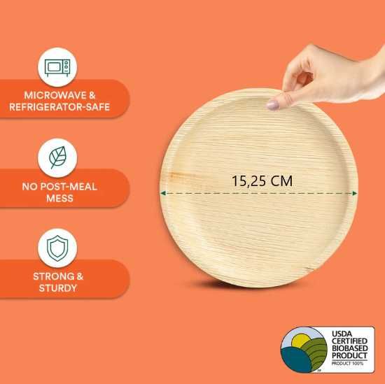 Talerze z liści palmowych biodegradowalne 25/15 cm EKO SOUL ZESTAW