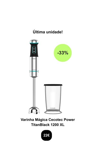Varinha Mágica Cecotec Power TitanBlack 1200 XL
