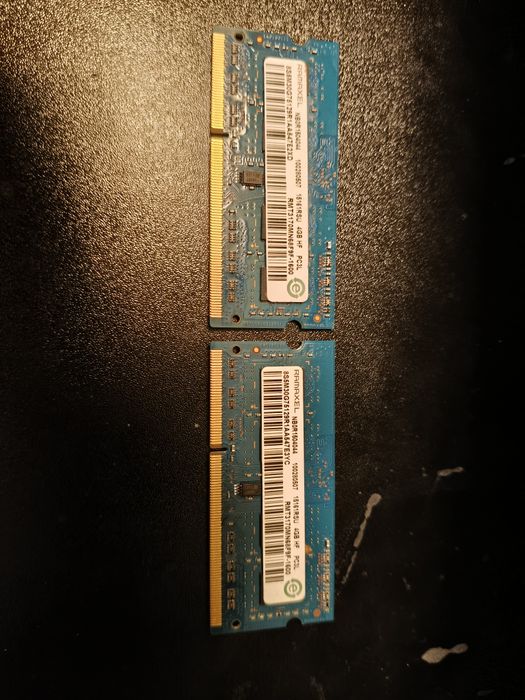 Ramy DDR3 2x 4gb do laptopów.