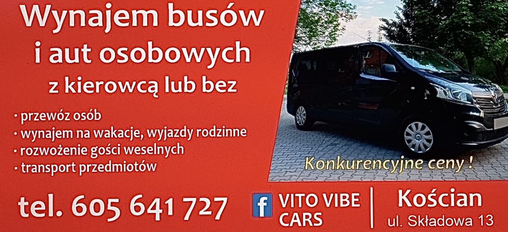 Bus Renault Trafic 9 osobowy wynajem przewoz osob