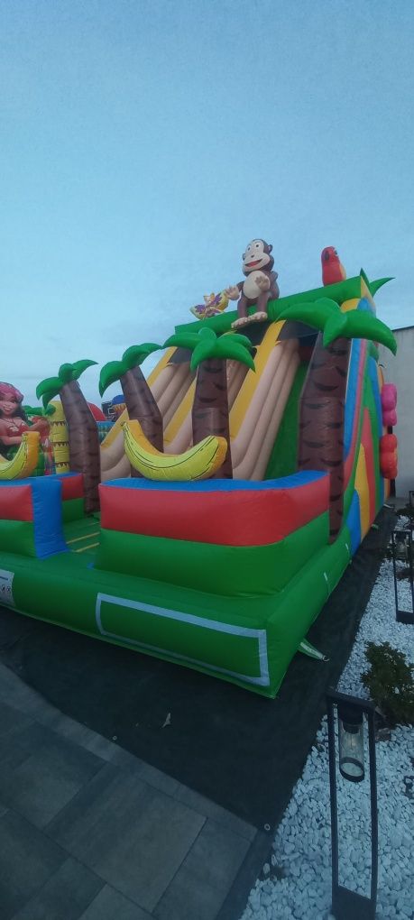 Dmuchana zjeżdżalnia zamek dmucha piana armatka dmuchaniec piana party
