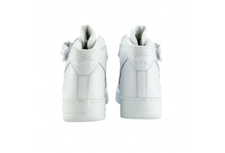 Nike Air Force 1 Mid White 2 Winter с мехом