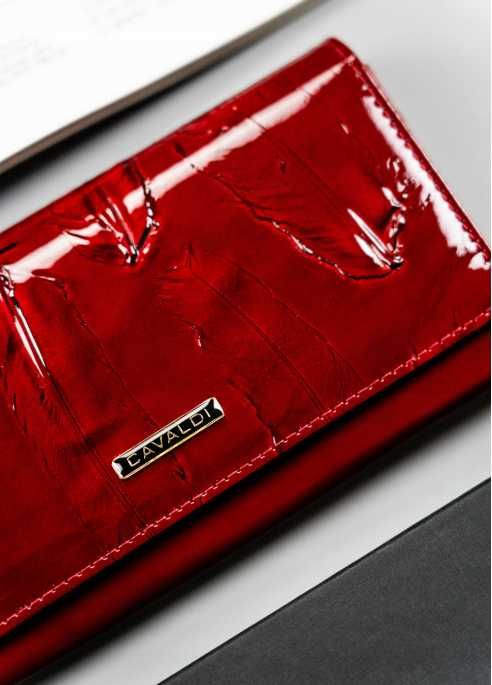 4U Cavaldi portfel skóra naturalna czerwony PN20-YM-BL-1345RED ttst766