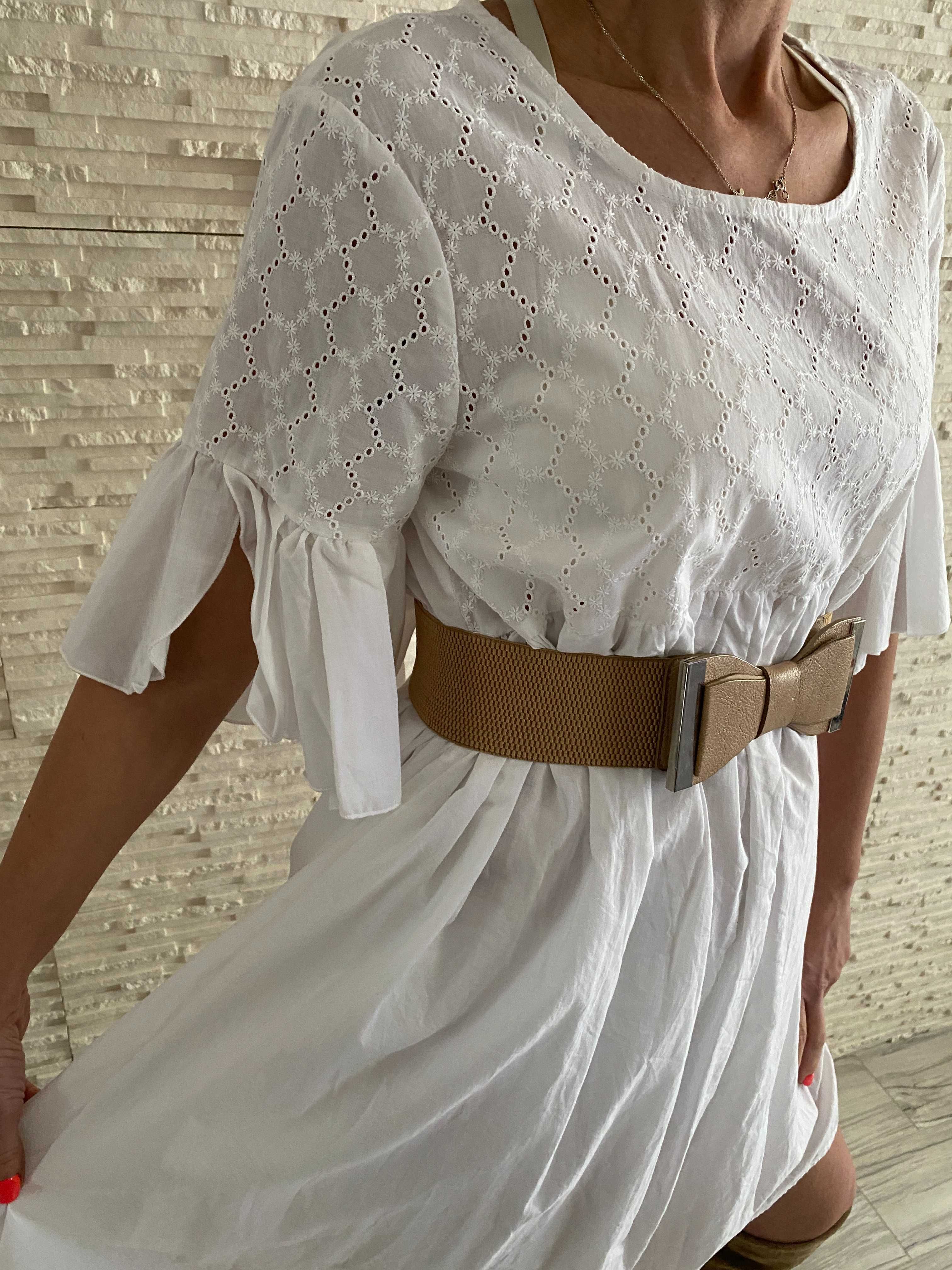 Cocomore nowa lekka sukienka w stylu boho - azur M