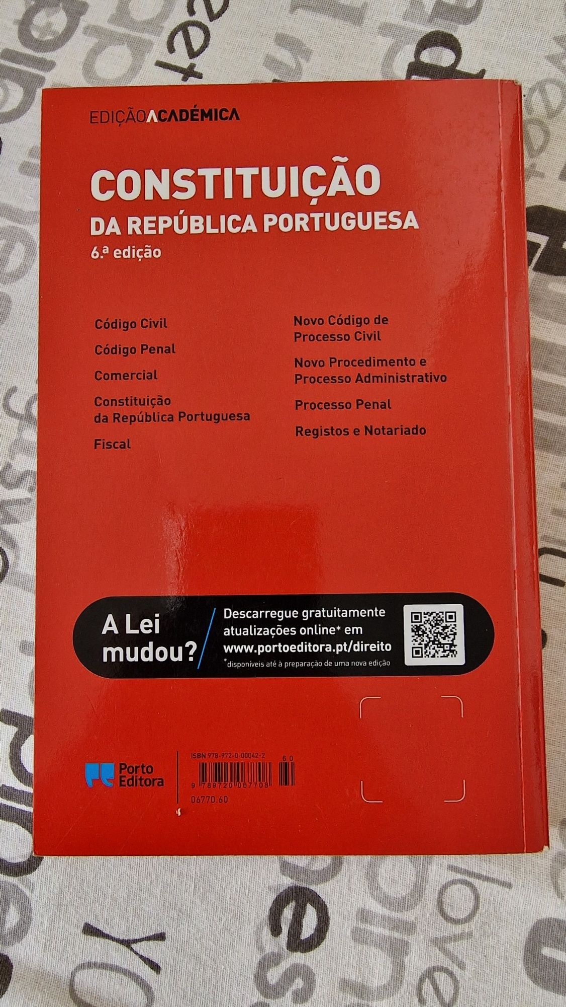 Livro da Constituição da República Portuguesa