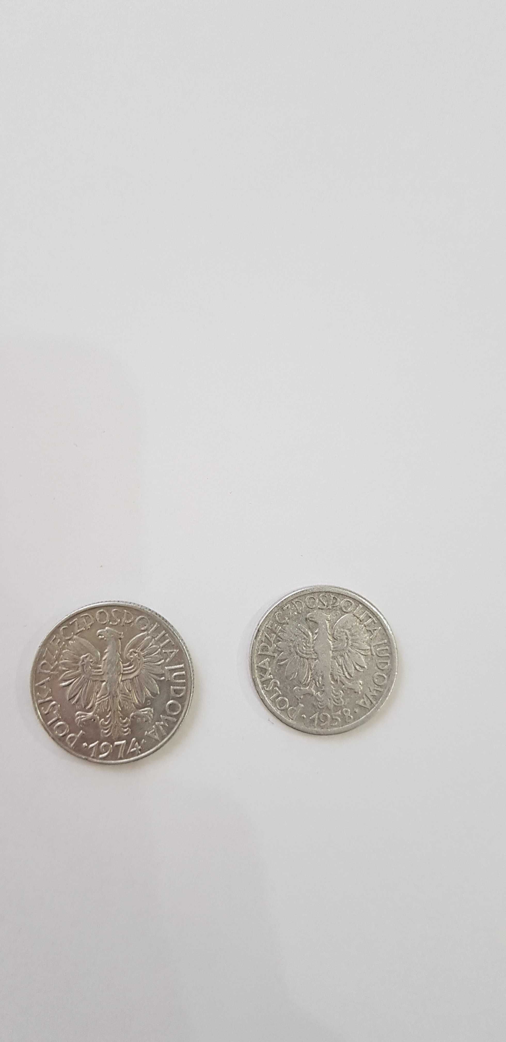 Monety z 1958 oraz 1974r