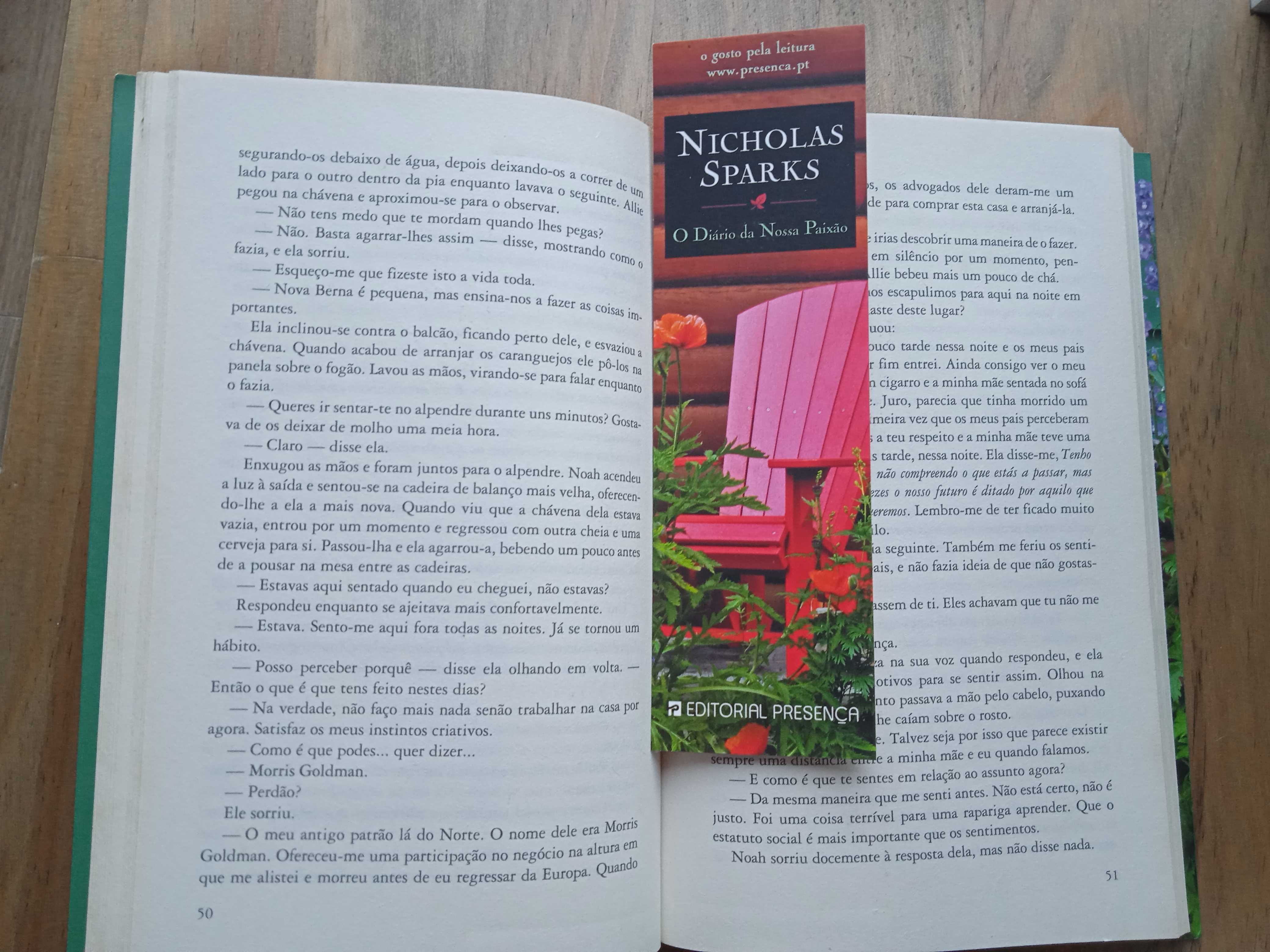 Livro - O Diário da Nossa Paixão, autor Nicholas Sparks