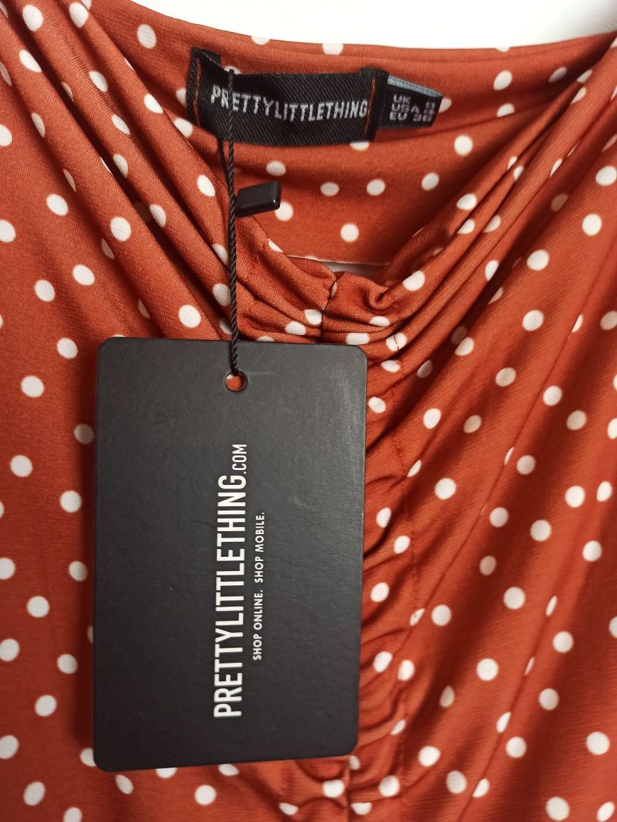 PrettyLittleThing nowa sukienka S 36 w grochy,