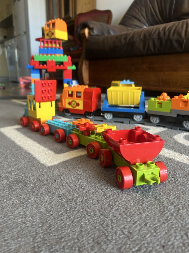 Lego duplo pociag zestaw 10508, klocki, samochodziki