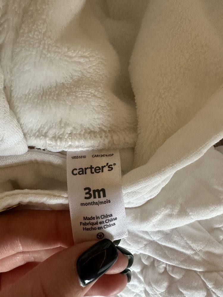 Тепла кофта CARTER`S 3 міс куртка кардиган+жилетка carters в подарунок