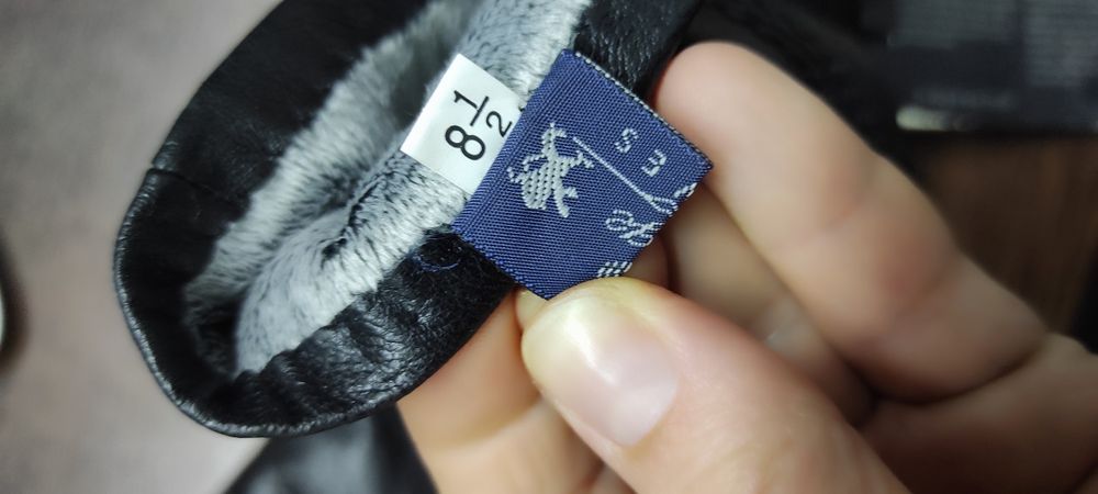 Шкіряні чорні рукавички довгі