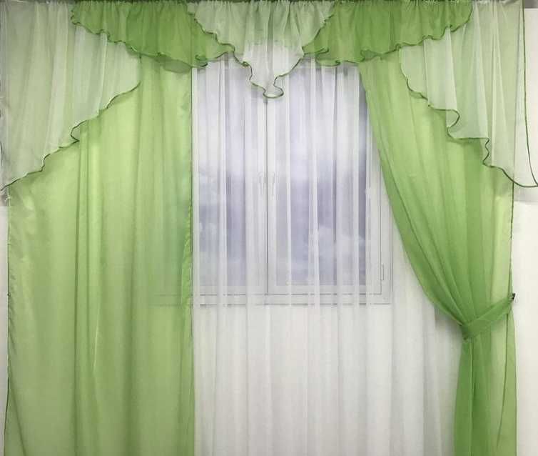 Готовый комплект ламбрекен+шторы